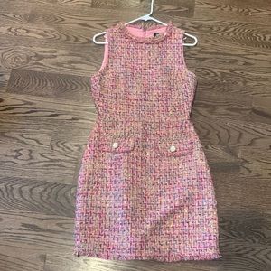 Tweed Pink Shift Dress